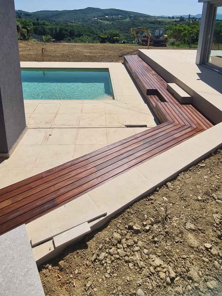 IPE Lapacho drvo decking zid i klupa Varazdin Breg 5