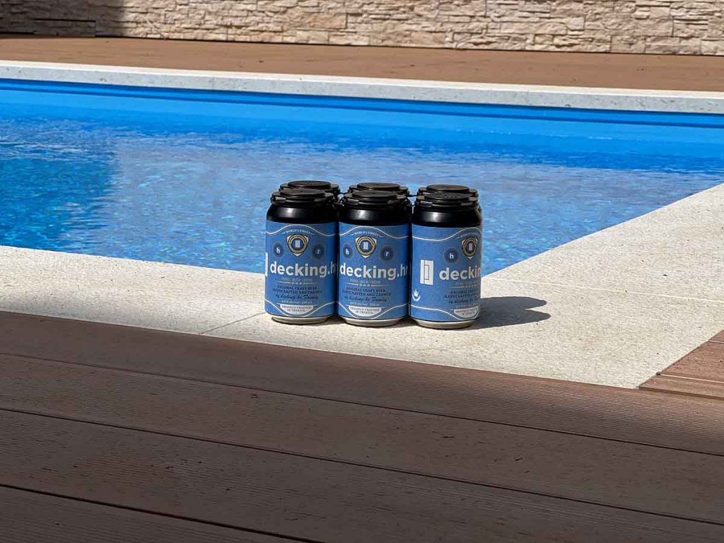 WPC Decking Milk Brown - bazen Remete Zagreb decking pivo