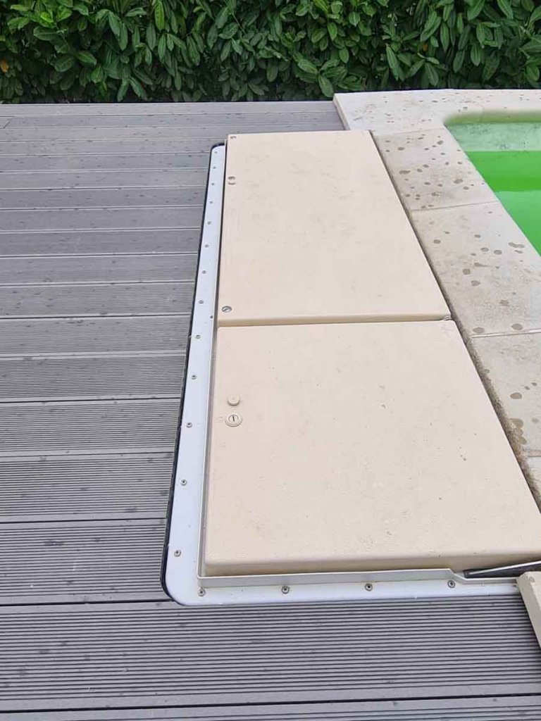 WPC Decking Select Grey - bazen Remete Zagreb detalj urezivanja